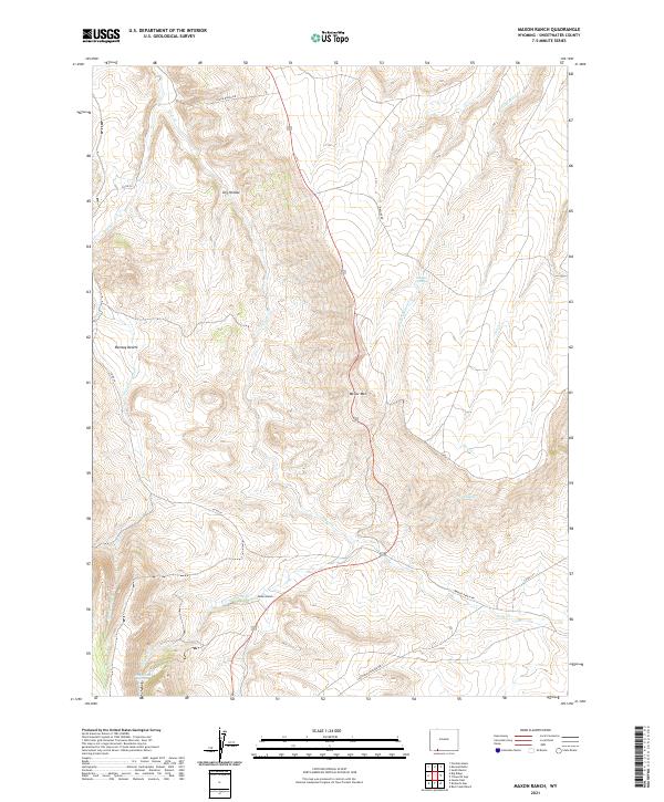 Maxon Ranch, WY — USGS 7.5-minute topo (2021)