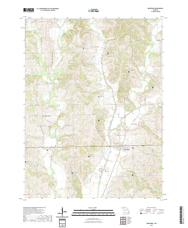 Browning, MO — USGS 7.5-minute topo (2021)