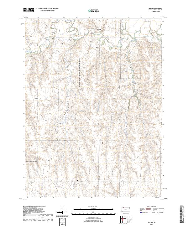 Devizes, KS — USGS 7.5-minute topo (2023)