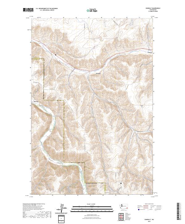 Zumwalt, WA — USGS 7.5-minute topo (2023)