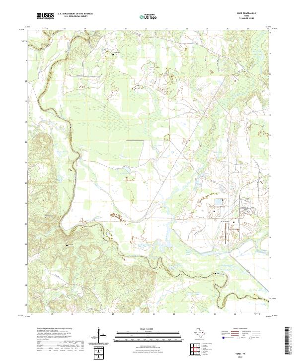 Yard, TX — USGS 7.5-minute topo (2022)