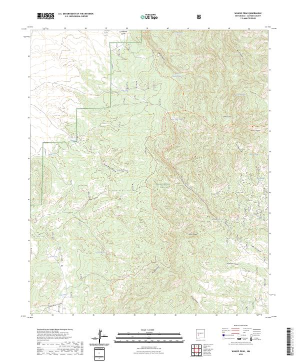 Wahoo Peak, NM — USGS 7.5-minute topo (2023)