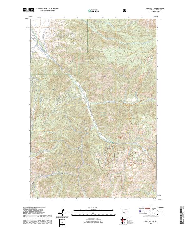 Knowles Peak, MT — USGS 7.5-minute topo (2024)