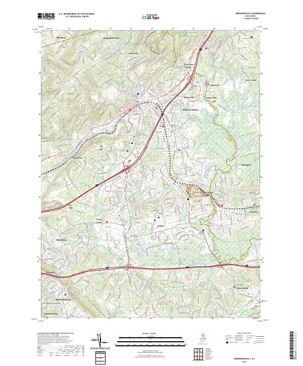 Bernardsville, NJ — USGS 7.5-minute topo (2023)