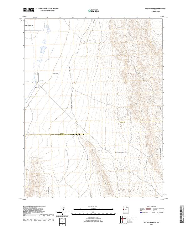 Cockscomb Ridge, UT — USGS 7.5-minute topo (2023)