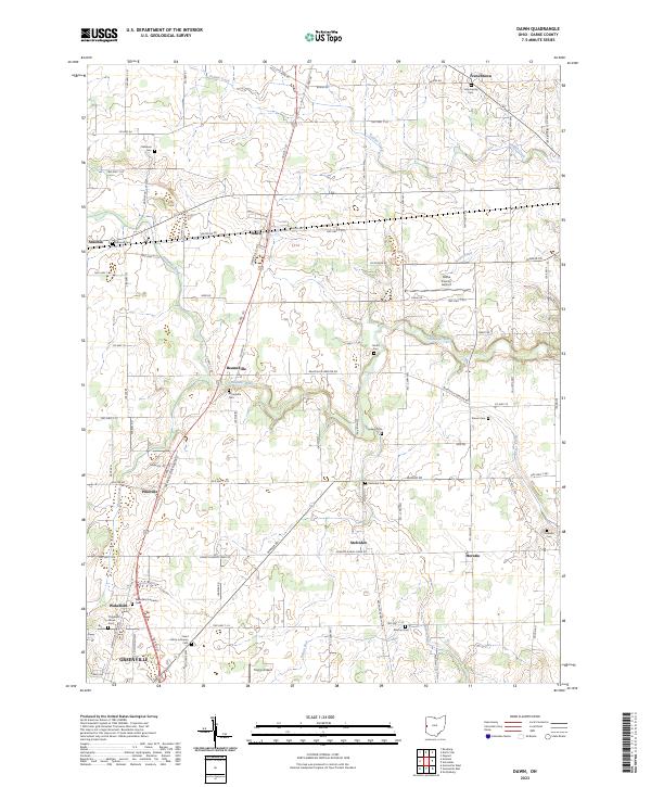 Dawn, OH — USGS 7.5-minute topo (2023)