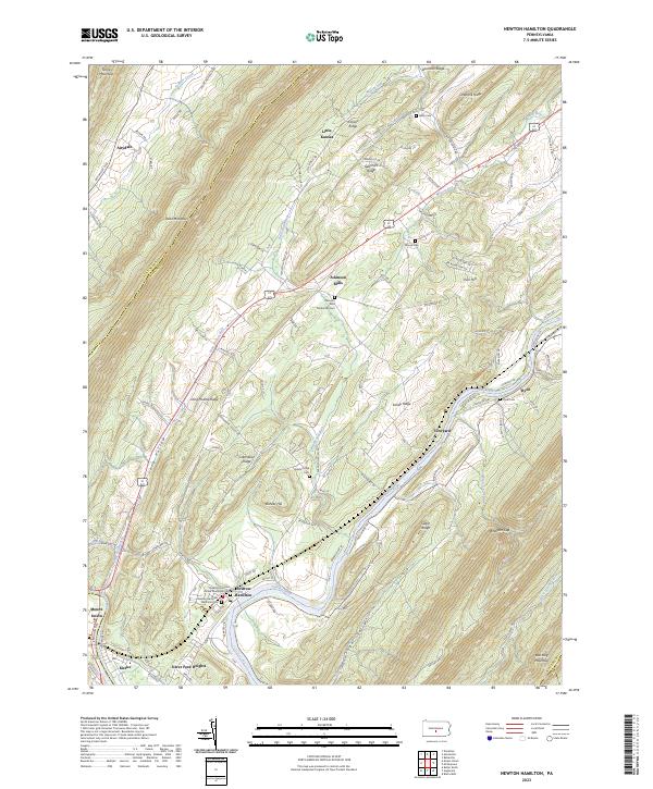 Newton Hamilton, PA — USGS 7.5-minute topo (2023)