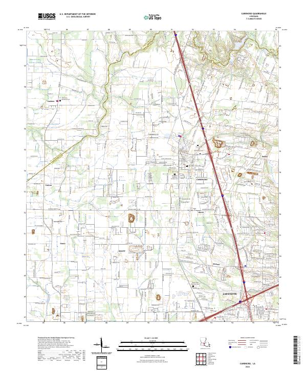Carencro, LA — USGS 7.5-minute topo (2024)