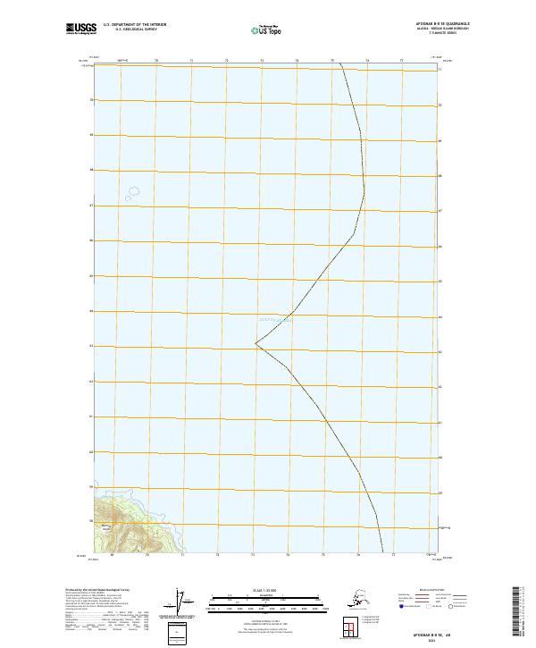 Afognak B-0 SE, AK — USGS 7.5-minute topo (2021)