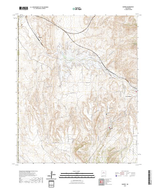 Madrid, NM — USGS 7.5-minute topo (2023)