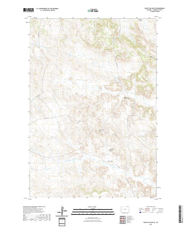 White Tail Butte, WY — USGS 7.5-minute topo (2021)