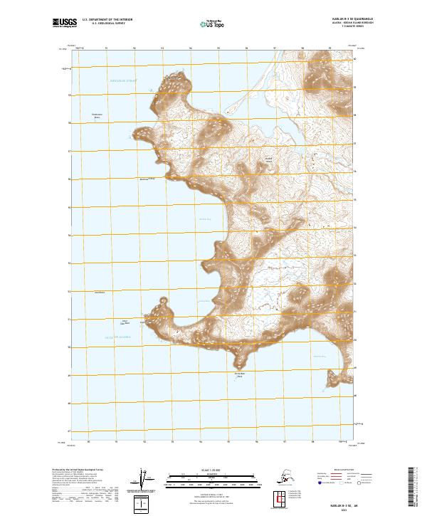 Karluk B-3 SE, AK — USGS 7.5-minute topo (2021)