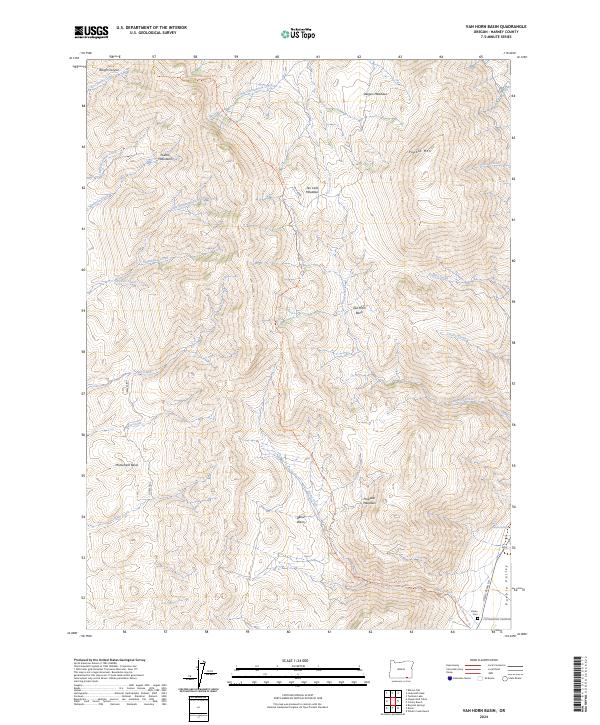 Van Horn Basin, OR — USGS 7.5-minute topo (2024)