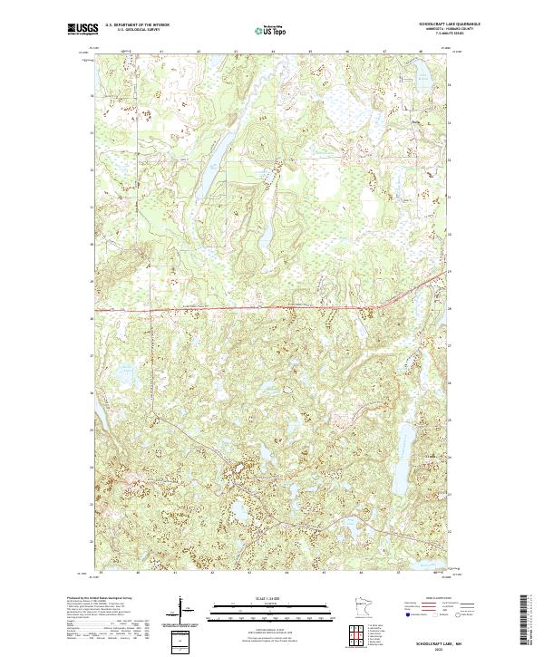 Schoolcraft Lake, MN — USGS 7.5-minute topo (2022)