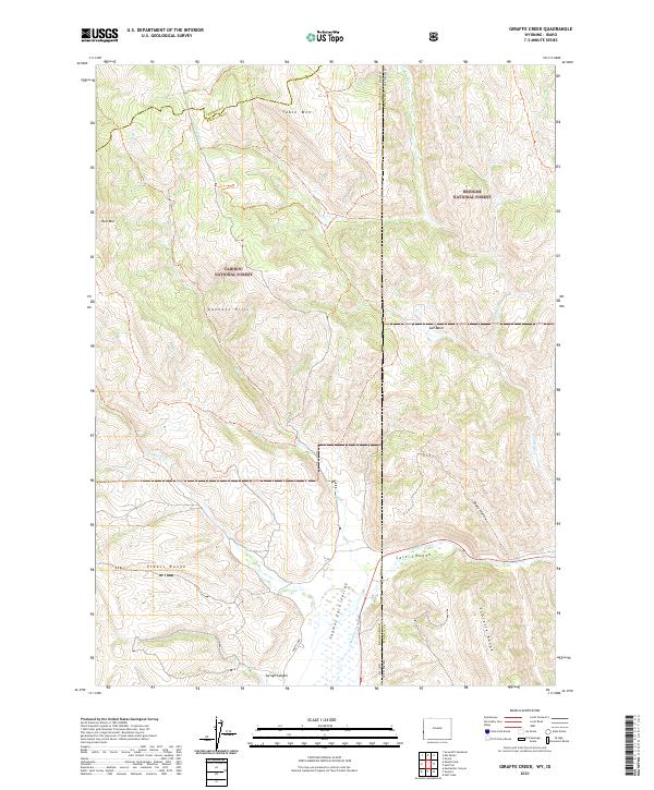 Giraffe Creek, WY-ID — USGS 7.5-minute topo (2021)