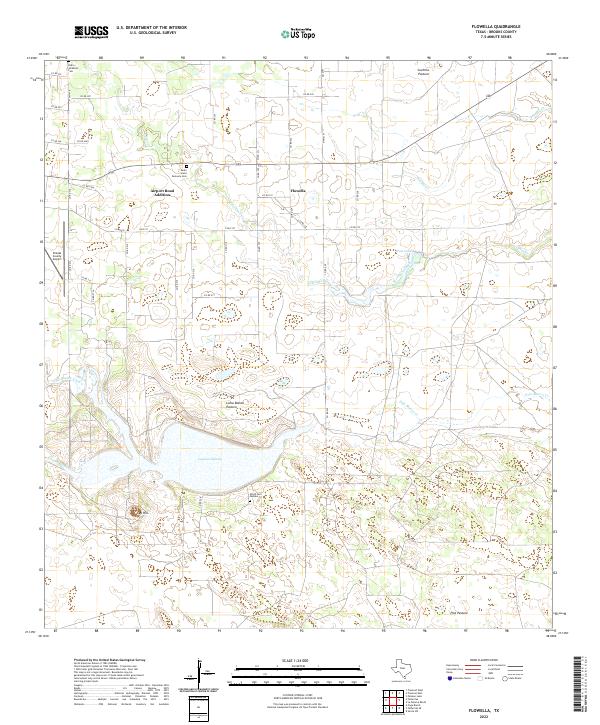 Flowella, TX — USGS 7.5-minute topo (2022)
