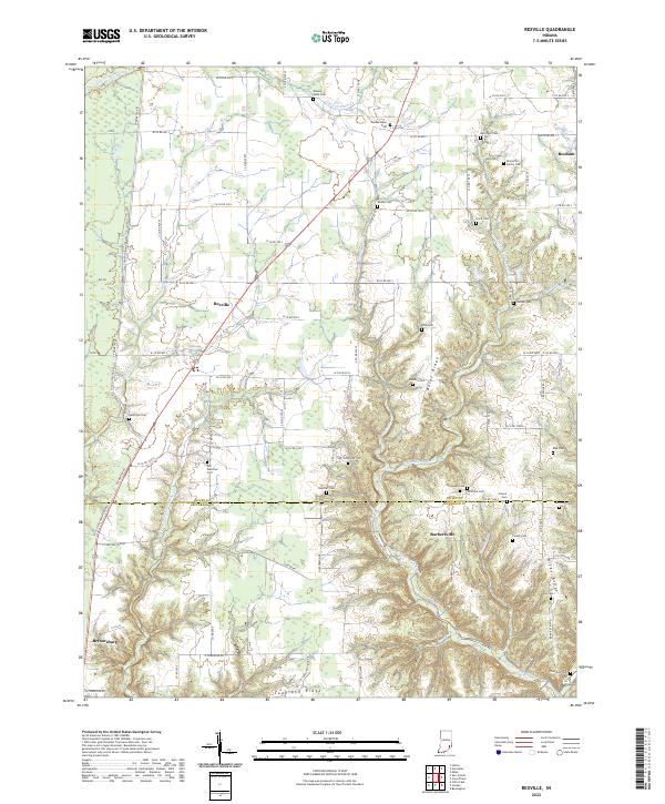 Rexville, IN — USGS 7.5-minute topo (2022)
