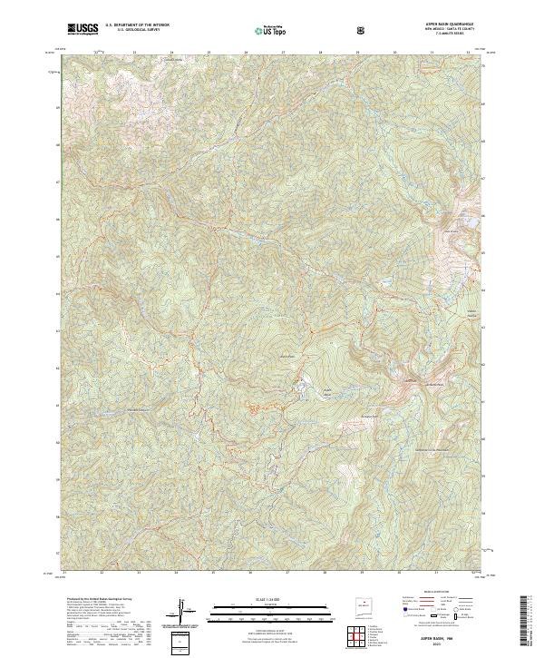 Aspen Basin, NM — USGS 7.5-minute topo (2023)