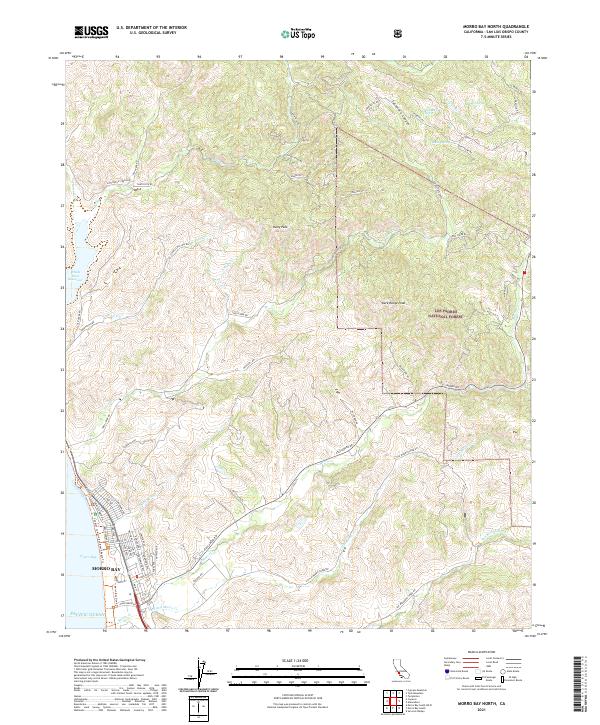Morro Bay North, CA — USGS 7.5-minute topo (2021)