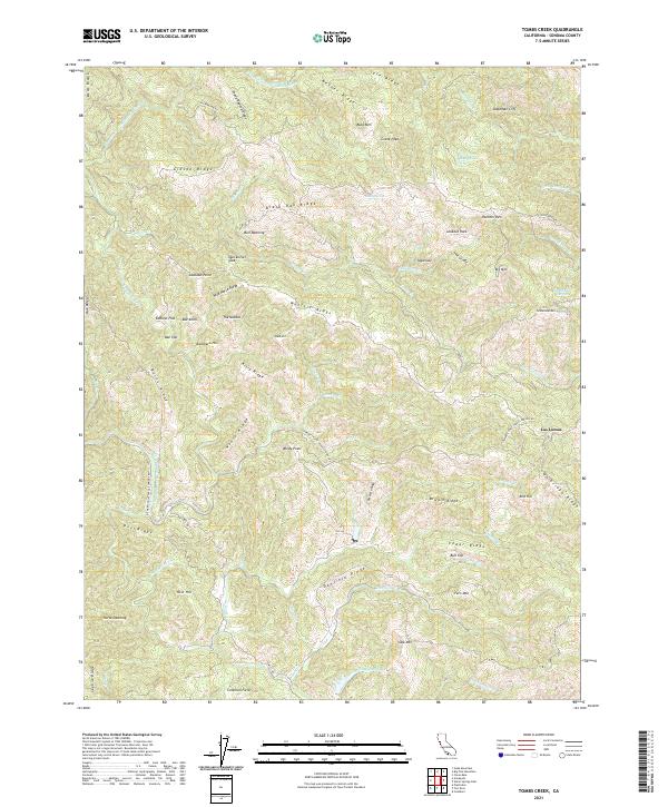 Tombs Creek, CA — USGS 7.5-minute topo (2021)