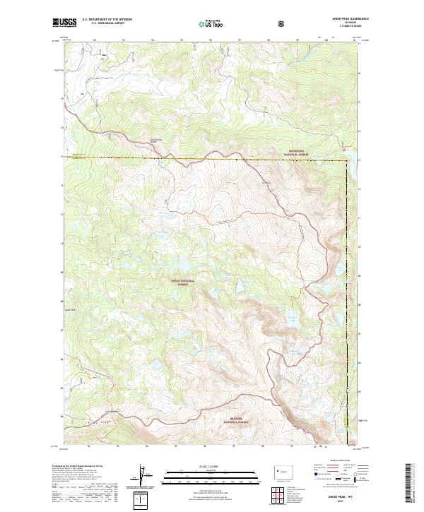 Union Peak, WY — USGS 7.5-minute topo (2021)