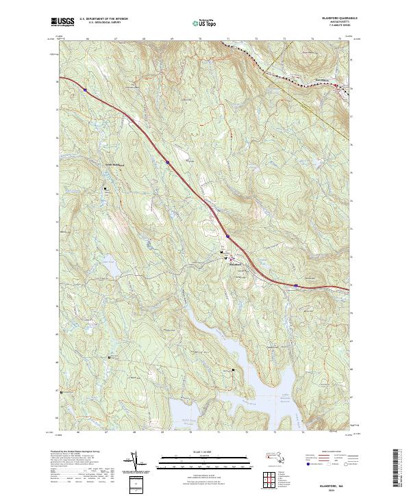 Blandford, MA — USGS 7.5-minute topo (2024)