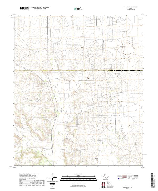 Big Lake SW, TX — USGS 7.5-minute topo (2022)