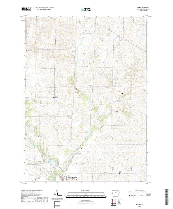 Thorpe, IA — USGS 7.5-minute topo (2022)