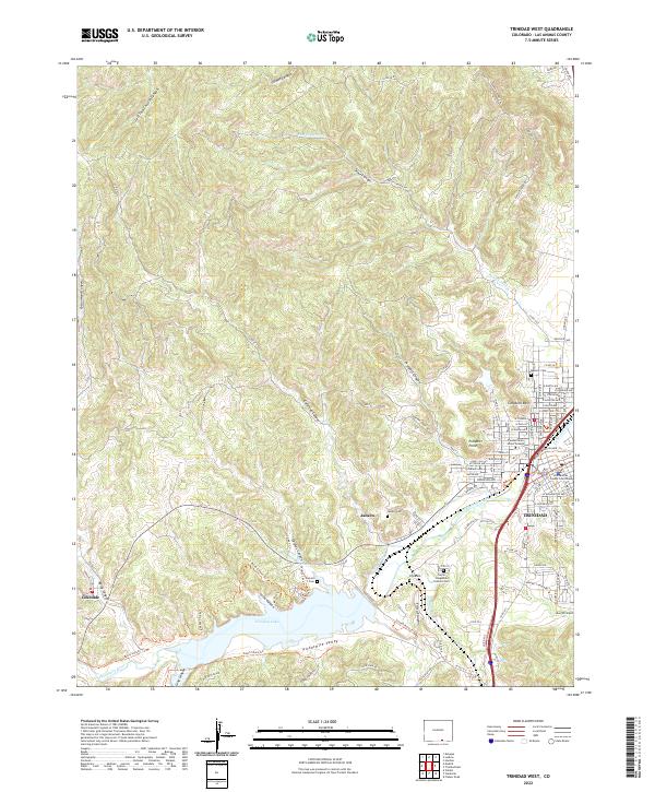 Trinidad West, CO — USGS 7.5-minute topo (2022)