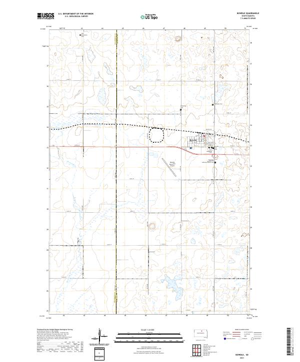 Bowdle, SD — USGS 7.5-minute topo (2021)
