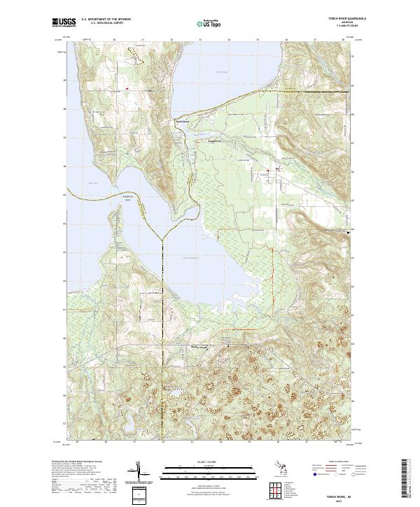 Torch River, MI — USGS 7.5-minute topo (2023)