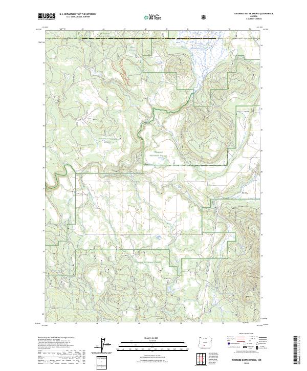 Riverbed Butte Spring, OR — USGS 7.5-minute topo (2024)