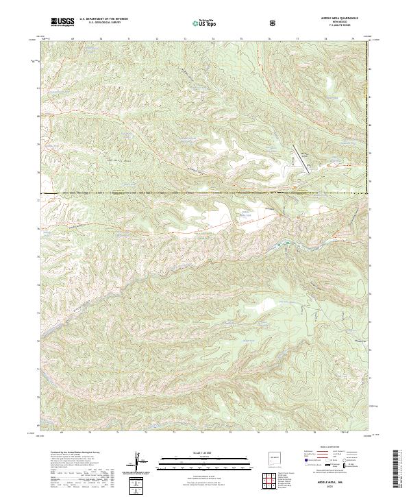 Middle Mesa, NM — USGS 7.5-minute topo (2023)