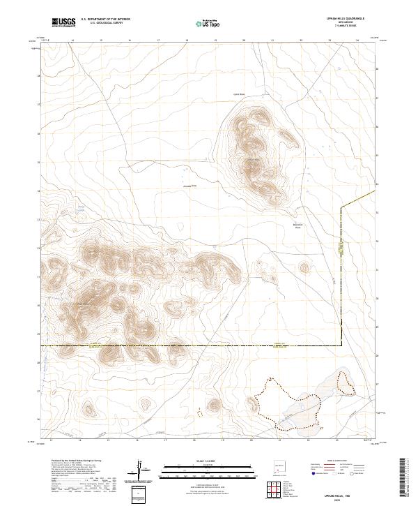 Upham Hills, NM — USGS 7.5-minute topo (2023)