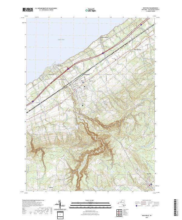 Westfield, NY — USGS 7.5-minute topo (2023)