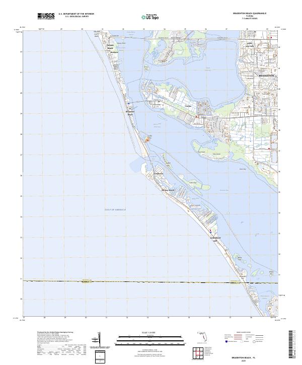 Bradenton Beach, FL — USGS 7.5-minute topo (2025)