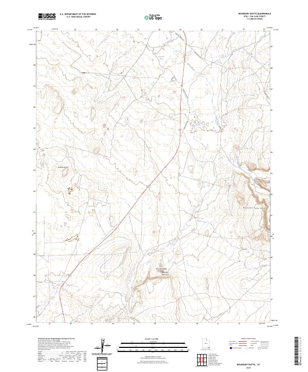 Boundary Butte, UT — USGS 7.5-minute topo (2023)