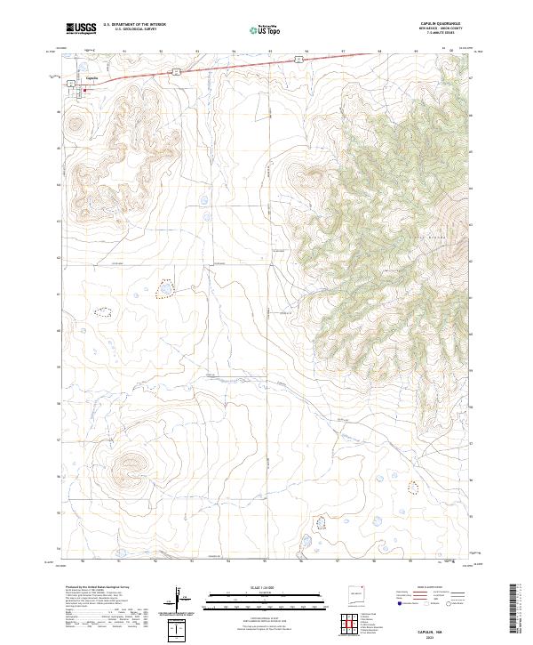 Capulin, NM — USGS 7.5-minute topo (2023)