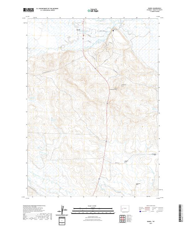 Daniel, WY — USGS 7.5-minute topo (2021)