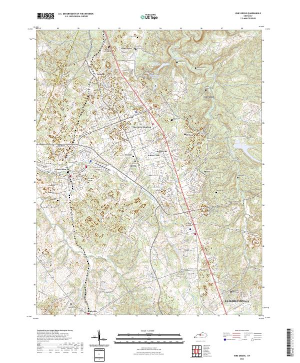Vine Grove, KY — USGS 7.5-minute topo (2022)