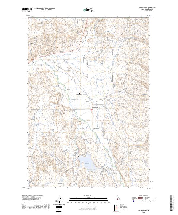 Indian Valley, ID — USGS 7.5-minute topo (2024)