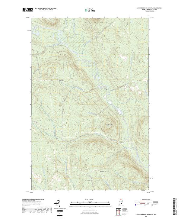 Johnson Brook Mountain, ME — USGS 7.5-minute topo (2024)