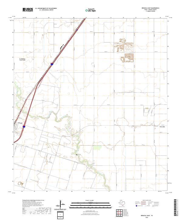 Driscoll East, TX — USGS 7.5-minute topo (2022)