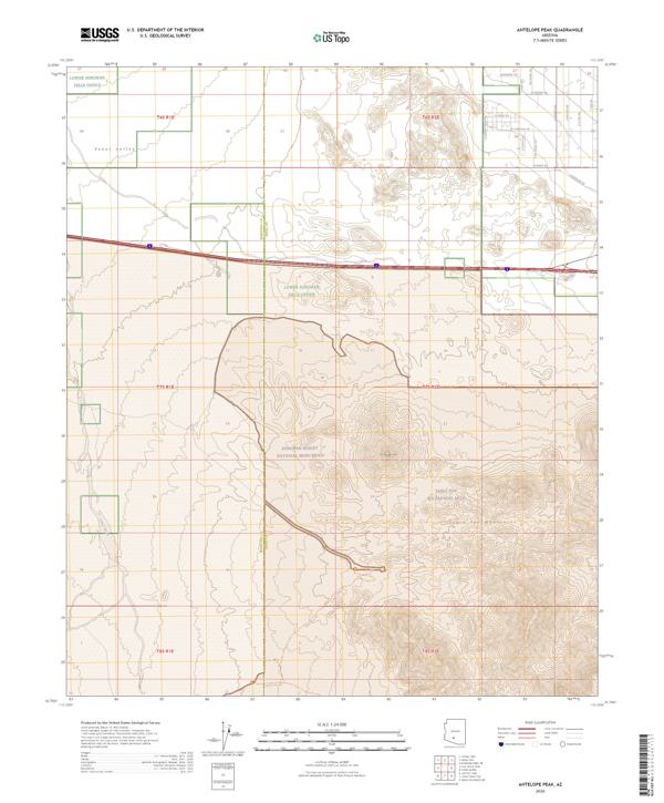 Antelope Peak, AZ — USGS 7.5-minute topo (2026)