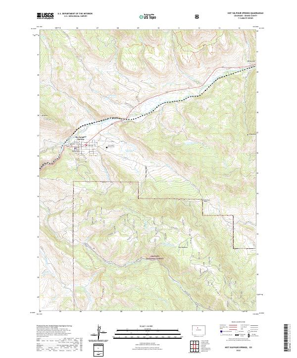 Hot Sulphur Springs, CO — USGS 7.5-minute topo (2022)