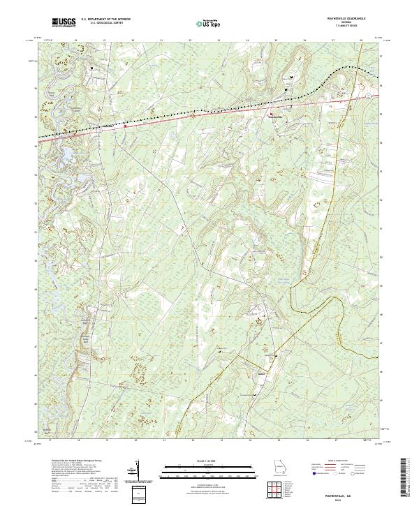 Waynesville, GA — USGS 7.5-minute topo (2024)