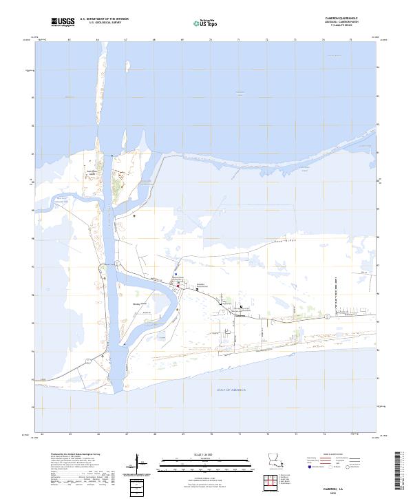 Cameron, LA — USGS 7.5-minute topo (2025)