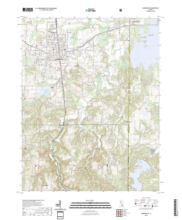 Carbondale, IL — USGS 7.5-minute topo (2024)