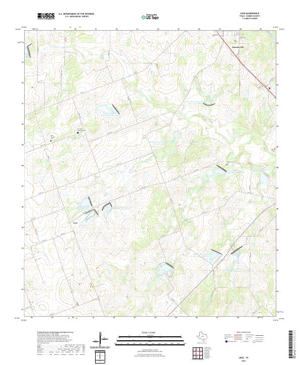 Lenz, TX — USGS 7.5-minute topo (2022)