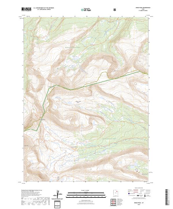 Kings Peak, UT — USGS 7.5-minute topo (2023)